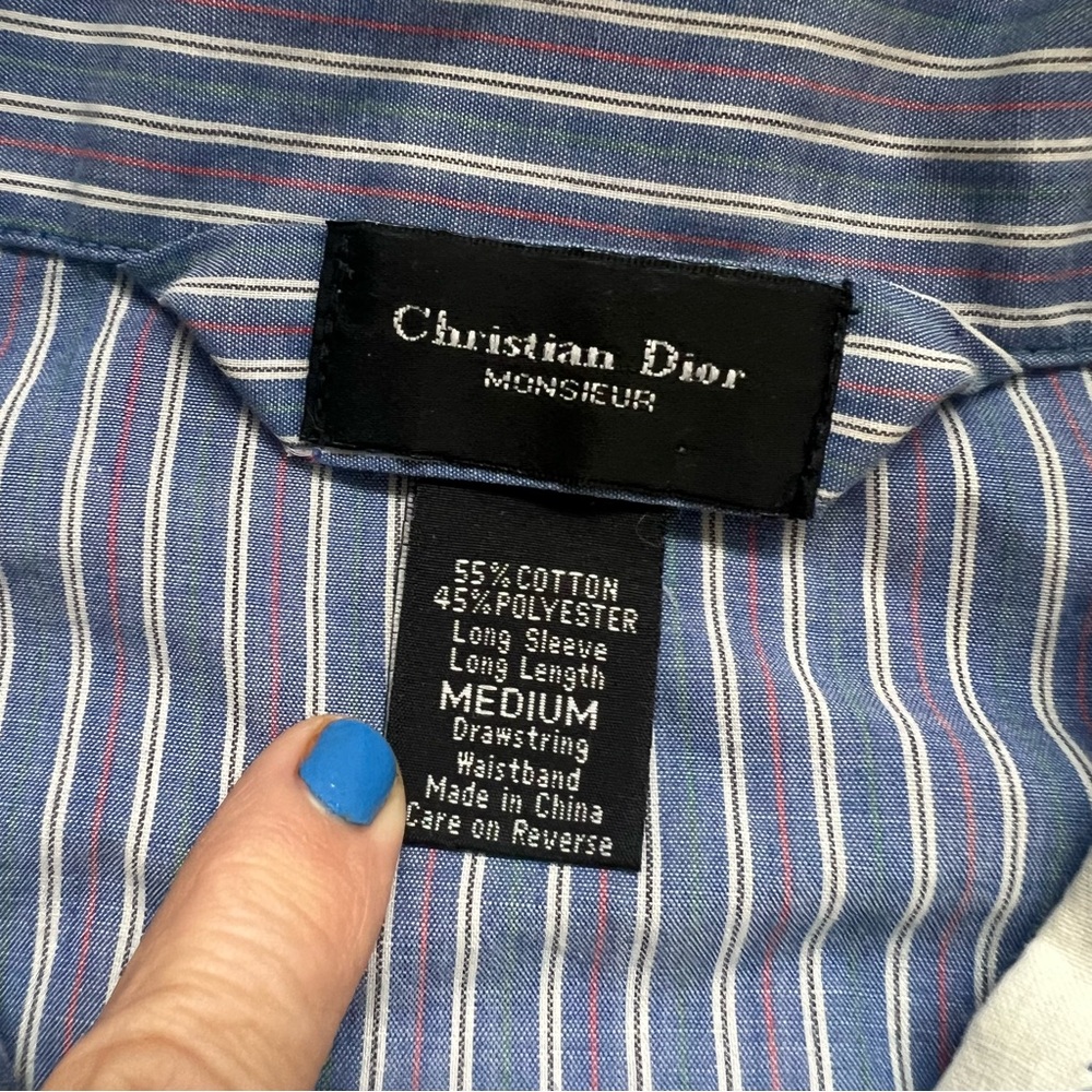 Christian Dior Vintage Like Pajama Pants Set Mens Womens 2pc sleepwear - Picture 3 of 8